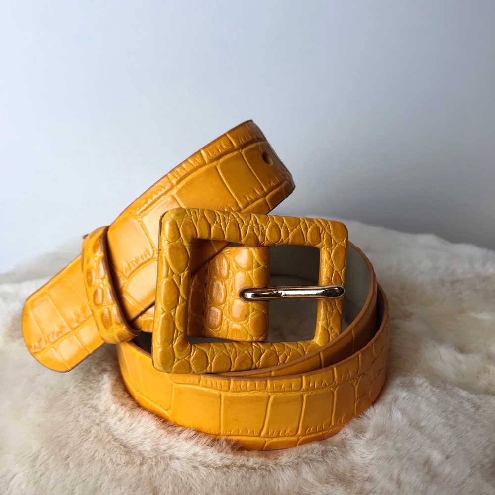 Saks Fifth Avenue Leather Snakeskin Leather Belt